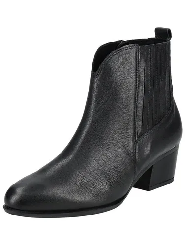 Gabor Comfort Stiefelette schwarz 40,5 EU - Wanderschuhe aus Leder/Textil, mit 5 cm Blockabsatz und praktischem Reißverschluss, ideal für stilvolle Outdoor-Aktivitäten.