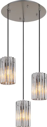 Hängeleuchte Glas silber 3-Flammig