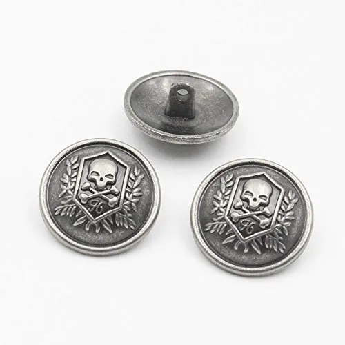 Bestowal 10Pcs Kleidung Knöpfe - Metal Sewing Buttons Shank Runden Knopf für Blazer, Anzüge, Mantel, Uniform, Jacke (23mm)