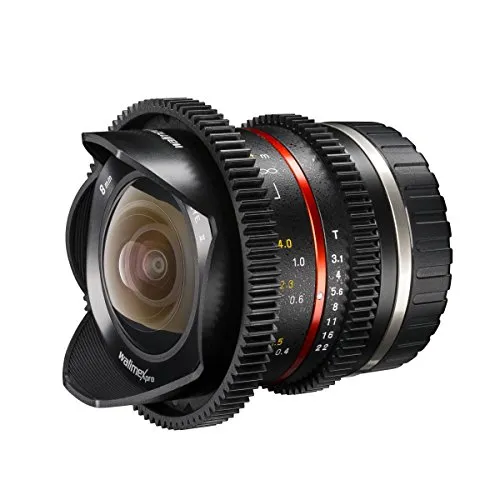 Walimex Pro 8mm 1:3,1 VCSC Fish-Eye Objektiv für Sony E-Mount - Objektiv für Fotografie und Videografie, bietet eine einzigartige Perspektive mit großer Schärfentiefe und stufenloser Blendeneinstellung, ideal für kreative Aufnahmen.
