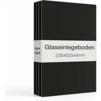 K-Möbel Glasboden-Erweiterungsset Schwarz für 2-Türige Standvitrine – 4er Set - Erweitern Sie Ihre 2-türige Standvitrine mit diesem 4er Set aus passgenauen ESG-Glasböden (62,7 x 23,7 cm). Ideal für die stilvolle Präsentation von Sammlerstücken und Dekoration. Inkl. stabilen Bodenträgern für einfache Montage.