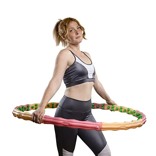 HOOPOMANIA Large Hoop [1,8 kg] - Fitnessreifen für Männer und Frauen - Fitnessreifen mit 1,8 kg für effektives Abnehmen und verbesserte Verdauung. Ideal für Anfänger und Fortgeschrittene, unterstützt Kalorienverbrennung und regt den Stoffwechsel an.