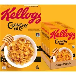 Kellogg's Crunchy Nut Cornflakes (6x 500g) - Müslis mit knusprigen Cornflakes, Erdnüssen und Honig – ohne künstliche Farb- und Aromastoffe für ein unwiderstehliches Geschmackserlebnis.