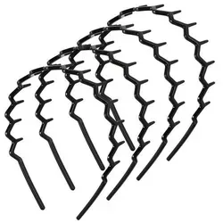 Zickzack Haarreif 4 Stück Haifischzahn Haarkamm SchwarzLeo von LuxusKollektion