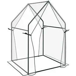 Outsunny Foliengewächshaus - 90L x 90B x 145H cm - Zubehör für Gewächshäuser, kompaktes Mini-Gewächshaus mit UV-beständiger Abdeckung für optimales Pflanzenwachstum und Schutz vor Frost.