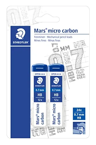 STAEDTLER 2507HBBK2D Mars Micro Feinminen Minendurchmesser 0.7 mm, HB