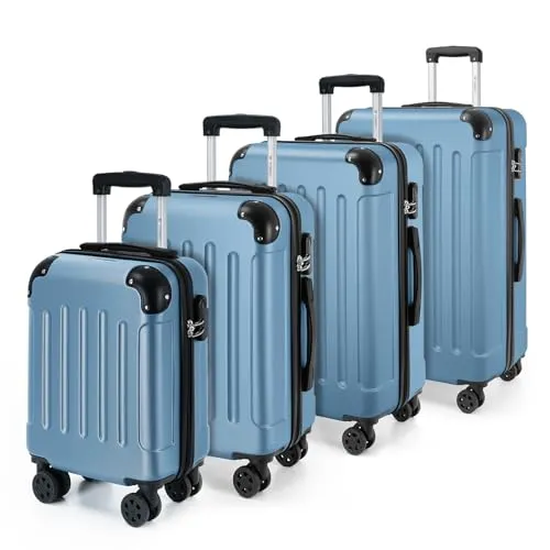 YONSLY Gepäckset Suitcase – Hartschalenreisekoffer mit 360° Lenkrollen und Zahlenschloss - Reise sicher und komfortabel mit diesem robusten Gepäckset. Das integrierte Zahlenschloss schützt Ihr Gepäck, während die leisen Spinner-Rollen für müheloses Gleiten sorgen. Ideal für lange Reisen und in verschiedenen stilvollen Farben erhältlich.