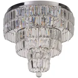 Searchlight Deckenleuchte Empire, 6-flammig - Glamouröse Badezimmerleuchte in chromfarbenem Design, dimmbar und schick, ideal für stilvolle Beleuchtung in Ihrem Zuhause.