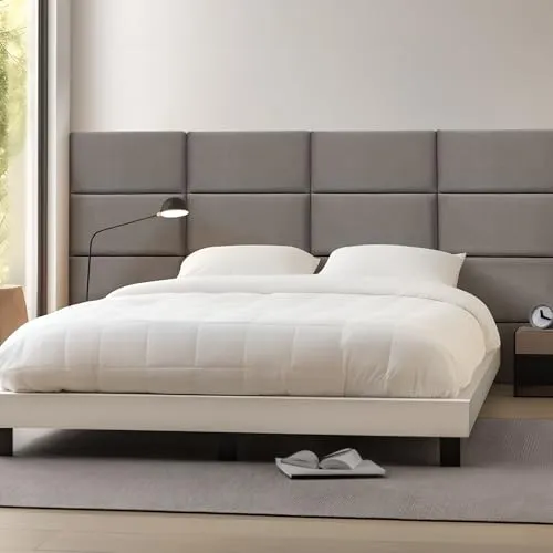 [neu.haus] Wandkissen Carpino 3er Set 60 x 30 cm Wandpolster Samt Dunkelgrau Wandpaneele gepolstert Kopfteil für Bett Polsterpaneel zum Kleben