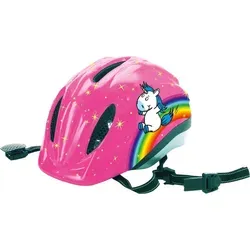 Bike Fashion Kinderhelm Einhorn - Pinker Sicherheitshelm für kleine Radfahrer - Fahrradhelm für Kinder mit bezauberndem Einhorn-Design, sicher dank Quicksafe-System und integriertem Blinklicht. Ideal für alle Fahrradaktivitäten.