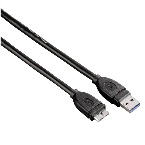 HAMA Micro-USB-3.0-Kabel, geschirmt, 1,80 m (00054507) (schwarz) #1907060