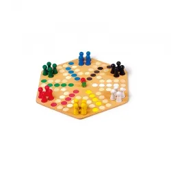 small foot design Ludo - 6er 270670 - Gesellschaftsspiel für Kinder, mit großen Figuren ideal für kleine Hände, perfektes Spielvergnügen für die ganze Familie.