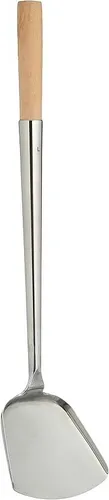 Jade Temple Brand flache Wok-Kelle  Holzgriff 49cm für die asiatische Küche