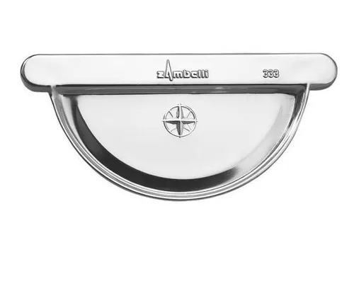 Rinnenboden Zink Uniboden Kopfstück Bördelboden Dachrinne 6 , 7 oder 8 tlg