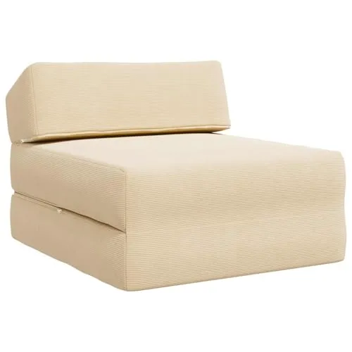 vidaXL Klappsofa Bett Creme 60 x 70 x 41 cm