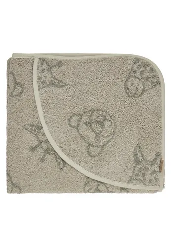 Sterntaler® Kapuzenbadetuch LÖWE Leo 100x100 cm - Badetücher aus 100 % Baumwolle, kuschelweiche Frotteequalität mit Kapuze und süßen Löwen- und Giraffenmotiven, ideal für ein gemütliches Baden