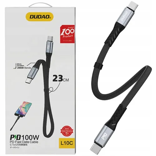 DUDAO USB-C-AUF-USB-C-KABEL 5A 100W FÜR HANDYS 0,23M MIT SCHNELLLADUNG