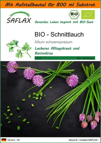 SAFLAX Kräutersamen SAFLAX - Garden in the bag - BIO - Schnittlauch