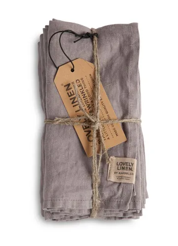 Lovely Linen Stoffserviette Linen Misty Serviette Leinen grey (1 Stück)