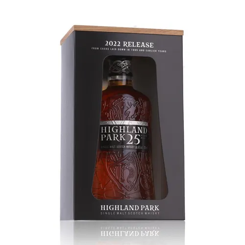 Highland Park 25 Years Whisky 2022 - Edler Genuss in Geschenkbox - Premium Whisky, 25 Jahre gereift, mit 46% Vol. für Kenner und Genießer, ideal als Geschenk oder für besondere Anlässe.