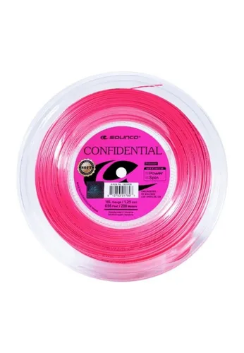 Solinco Tennissaite Confidential Soft 200m Rolle - Pink, Saitendicke 1.20 - Hochwertige Tennissaite in Pink für verbessertes Spielgefühl und optimale Haltbarkeit. Ideal für leidenschaftliche Spieler, die Wert auf Leistung legen. Perfekt für den professionellen Einsatz im Tennis.
