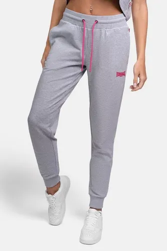 Lonsdale Leinthall Joggers M - Sport-Jogginghosen für Damen, stylisches Marl Grey mit pinken Akzenten für optimalen Komfort und modischen Look beim Sport.
