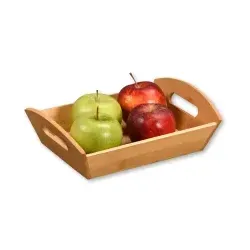 Kesper Aufbewahrungskorb Bambus, 2 Tragegriffe 57821 , 1 Aufbewahrungsbox, Maße (B x L x H): 19 x 26 x 7,5 cm