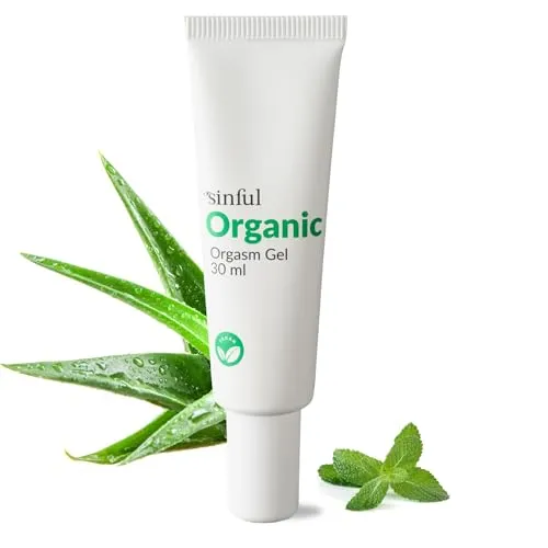 Produktbild Sinful Organic Orgasmus Gel 30 ml – Orgassmusgel für Frauen – Stimulationsgel für Klitoris – Sex Gel Creme for Women – Intime Tropfen für Frauen Extrem
