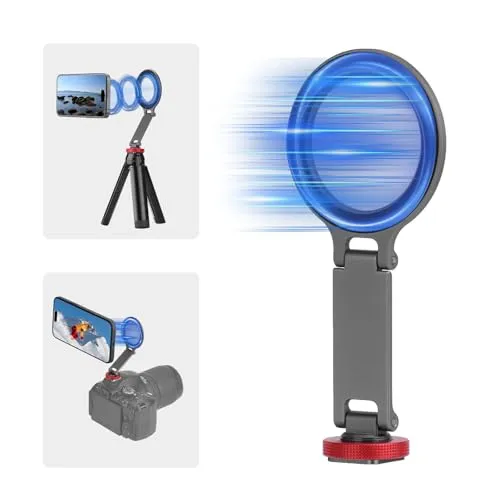 BRDRC Cold Shoe Handyhalterung, Stativ Halterung für iPhone Magsafe Magnetischer Hot Shoe Kamera Adapter mit 1/4