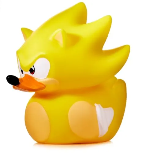 TUBBZ Mini Super Sonic Sammelfigur aus Vinyl-Gummi-Ente - Offizielles Sonic The Hedgehog Merchandise - Kinderfernsehen, Filme & Videospiele