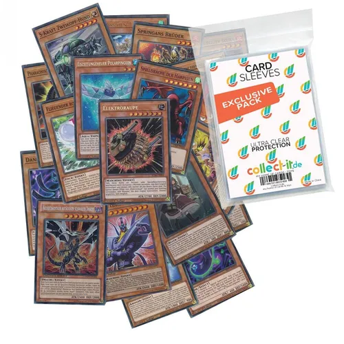Yu-Gi-Oh! 30 verschiedene Effektmonster Deutsch + 40 exklusive collect-it Hüllen