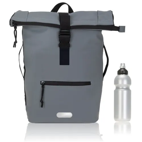 Time Bag Evo Freizeitrucksack A4 für Herren, Grau - Rucksack für Schule, Sport und Freizeit, mit Laptoptasche, Polsterrücken und praktischem Geheimfach - ideal für Pendler und Fahrradfahrer.