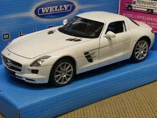 1/24 Welly MB SLS AMG weiß 24025