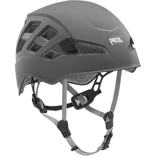 Petzl Boreo Grau Kletterhelm (S/M) - Kletterhelm für Sportklettern und Bergsteigen, robuster Schutz mit belüftetem Design für höchsten Tragekomfort und vielseitige Einsatzmöglichkeiten.