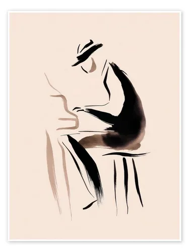 Posterlounge Wandbild Der Pianist, DejaReve, erhältlich als Poster, Leinwandbild, Wandsticker oder Acrylglasbild