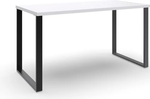 Schreibtisch >NORDERNEY< Germany, weiss, Gestell schwarz - 140x75x70cm (BxHxT)