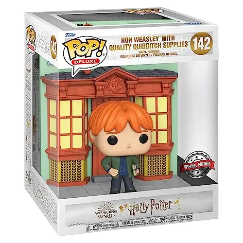 Funko Pop! Harry Potter - Ron Weasley Deluxe 142 - Action- & Spielfiguren, hochwertige Ron Weasley Figur mit Quidditch-Ausrüstung, ideal für Sammler und Harry Potter Fans!