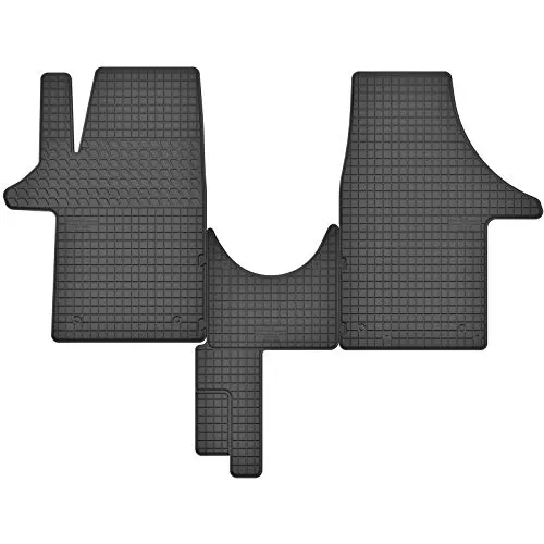 AGCPdirect Gummi Matten Fußmatten Passgenau 3-teilig Set für Volkswagen Transporter T5 T6 2003-2021