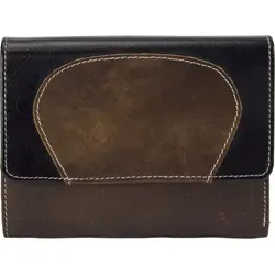 Sunsa Damen Geldbörse aus Leder mit RFID Schutz – Braun - Elegante und kompakte Geldbörse aus hochwertigem Leder mit RFID Schutz. 8 Kartenfächer und ein praktisches Münzfach bieten viel Platz für Ihre Essentials.