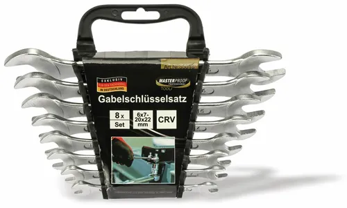 MASTERPROOF Gabelschlüssel-Satz, 6...22mm, 8 teilig 35018