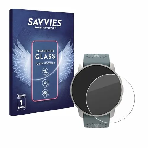 Savvies Panzer Schutz Glas für Suunto 9 Peak 9H Hartglas, Anti-Fingerprint, Displayschutz