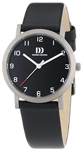 Danish Design Damen Analog Quarz Uhr 3326601 - Armbanduhren für Damen: Schlichte Eleganz in Schwarz mit weichem Lederarmband für hohen Tragekomfort – ideal für Business und Freizeit. Das leichte Titangehäuse ist hautfreundlich und langlebig, perfekt für den Alltag.