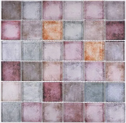Glasmosaik Mosaikfliesen rose braun lila Wand Fliesenspiegel Küche Bad - MOS88-0412