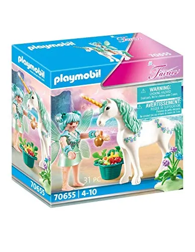 Einhorn mit Fütter-Fee - Playmobil - Mit viel Zubehör zum Füttern der Einhörner, fördert kreatives Spielen und Fantasie für Kinder ab 4 Jahren.