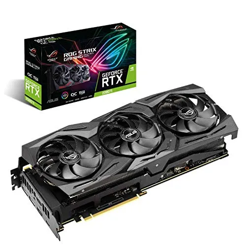 ASUS ROG STRIX NVIDIA GeForce RTX 2080 Ti OC 11G Gaming Grafikkarte (PCIe 3.0, 11GB DDR6 Speicher, HDMI, Displayport, USB Type-C), 90YV0CC0-M0NM00