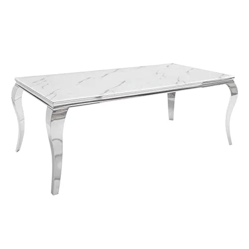 invicta INTERIOR Eleganter Esstisch MODERN BAROCK 200cm in weiß von Invicta Interior