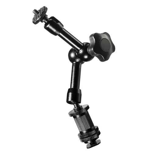 Walimex Pro Swivel Arm Magic 18 - Flexibler Gelenkarm für DSLR - Foto- & Video-Zubehör mit max. 18cm Länge und 2kg Tragkraft, ideal für kreative Aufnahmen an Rigs und Dollys. Praktisches Feststellrad für stabile Positionierung.