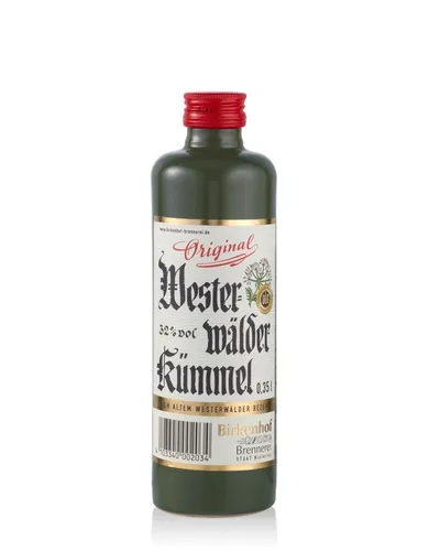 Birkenhof Westerwälder Kümmel Spezialität, braun 0,35 Liter 32% Vol