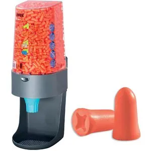 Uvex Ohrstöpsel com4-fit one2click Spender - SNR 33dB - Gehörschutz mit 33dB Dämmwert, ergonomisches Design für optimalen Tragekomfort, hygienische Entnahme aus praktischem Spender - ideal für Lärmbelastungen am Arbeitsplatz.
