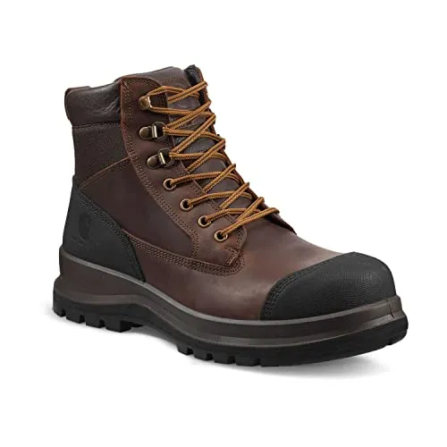 Carhartt Herren Detroit Rugged Flex® S3-Sicherheitsstiefel, Dunkelbraun, 48 - Herren-Stiefel mit glasfaserverstärktem Zehenbereich und Rugged Flex-Technologie für optimale Bewegungsfreiheit. Die langlebige Vibram-Sohle bietet hervorragende Bodenhaftung und Abriebfestigkeit.